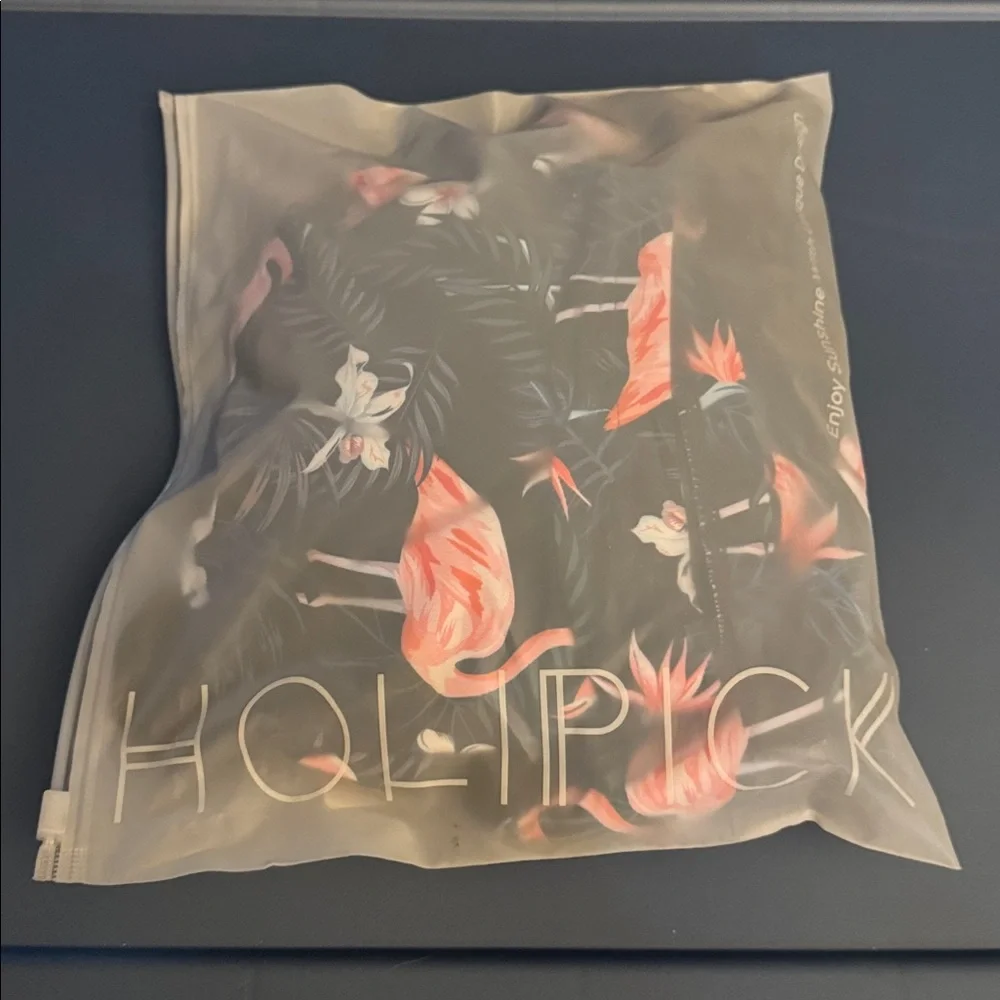 Holipick Flamingo Swimsuit Two Piece Tummy Control Tankini Boy Shorts 16W NWT - Picture 8 of 8